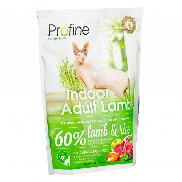 Сухий корм для кішок Profine Cat Indoor з ягням і рисом 300 г (8595602517725) - зображення 1