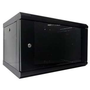 Шафа настінна Hypernet 6U 19" 600x600 (WMNC66-6U-FLAT-BLACK) зображення 1