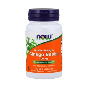 Травы Now Foods Гинкго Билоба, Ginkgo Biloba, Double Strength, 120 мг, 50 к (NOW-04682) изображение 1