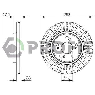 Гальмівний диск Profit 5010-1820 зображення 1