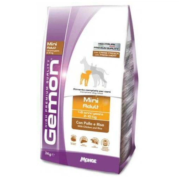 Сухой корм для собак Gemon Dog Mini adult курица с рисом 3 кг (8009470386050) - изображение 1