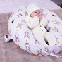 Подушка MirSon для вагітних та годування №8336 Print Line 17-0529 Bunnies white Бязь 30х170х20 см (2200006200611) - preview 9