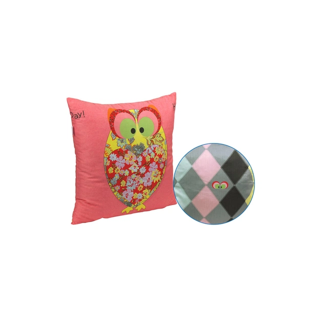 Подушка Руно декоративна "Owl Red" 50х50 см (306_Owl Red) - зображення 1