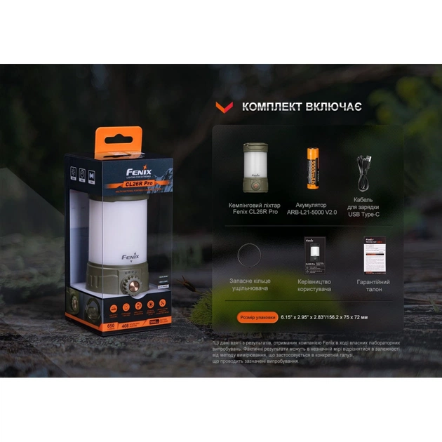 Фонарь Fenix кемпінговий CL26R Pro Мармуровий Білий (CL26RPROWH) - изображение 10