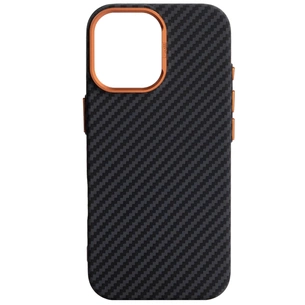 Чохол до мобільного телефона Armorstandart LikeCarbon2 SE MagCase Apple iPhone 17 Black Orange (ARM89160) зображення 1