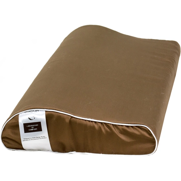 Подушка MirSon ортопедична 6120 Delicate satin Cacao Kiddy Boy 50х29х5/8 (2200003262742) - зображення 1