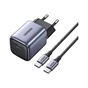Зарядний пристрій Ugreen 1xUSB 30W (USB-C) Gan PD Nexode Mini + PD cable Grey CD319 (25257) - зменшене зображення 1