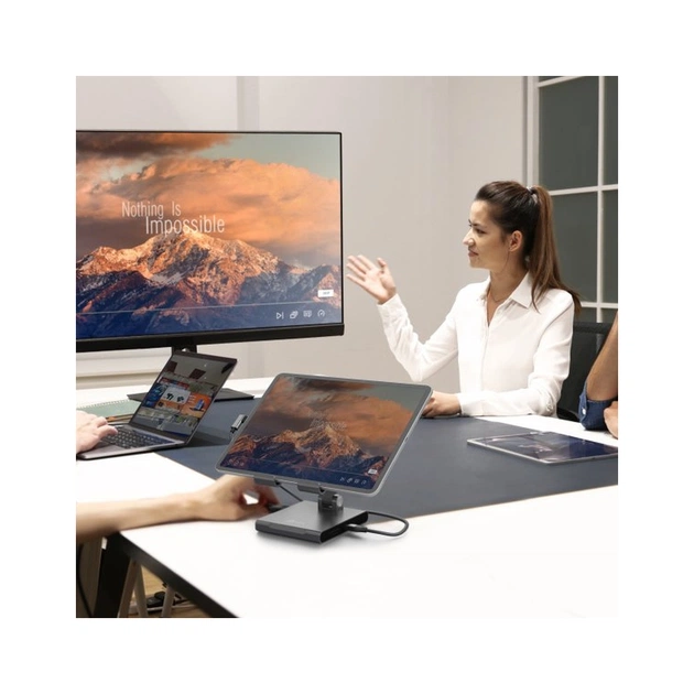 Порт-реплікатор J5create Dock-Station Ipad USB-C 8-in-1 (HDMI/PD/картридер/USB-A/USB-C/Audio) (JTS224-N) - picture 12