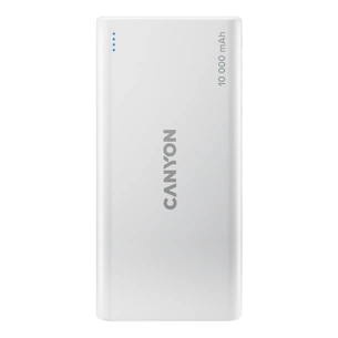 Батарея універсальна Canyon PB-108 10000mAh, Input 5V/2A, Output 5V/2.1A(Max), white (CNE-CPB1008W) зображення 1