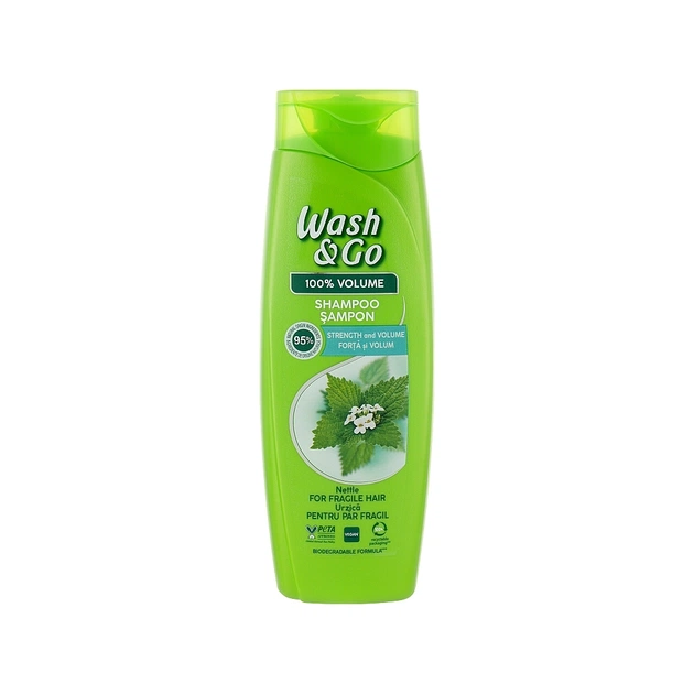 Шампунь Wash&Go З екстрактом кропиви для ламкого волосся 360 мл (8008970056838) - зображення 1