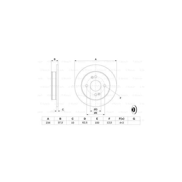 Гальмівний диск Bosch 0 986 479 256 - picture 5