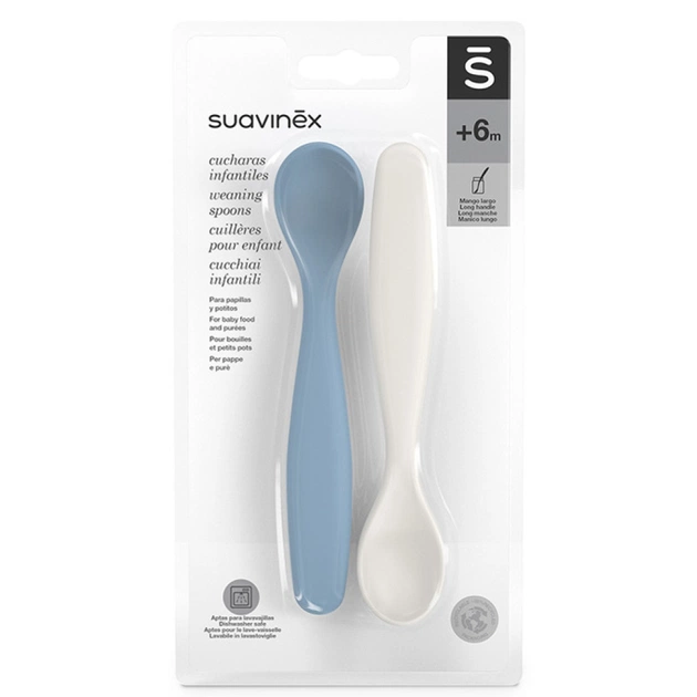 Набір дитячого посуду Suavinex Go natural, ложок, сіро-блакитний, 2 шт. (308048) - picture 3