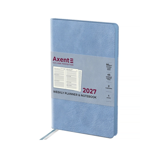 Тижневик Axent 2027 Partner Soft Cloud, 125х195, блакитний (8537-27-5-A) - зображення 1
