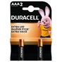 Батарейка Duracell AAA лужні 2 шт. в упаковці (5000394058170 / 81484984) - зменшене зображення 2
