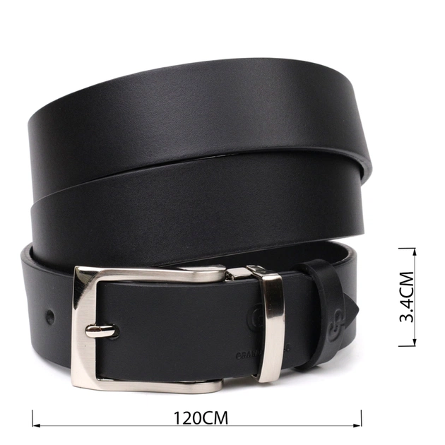 Ремінь Grande Pelle Брючний з натуральної шкіри Чорний (11675) - зображення 3