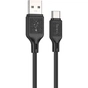 Дата кабель USB 2.0 AM to USB-C 1.0m Cool silicone X90 black HOCO (6931474788443) - уменьшенное изображение 1