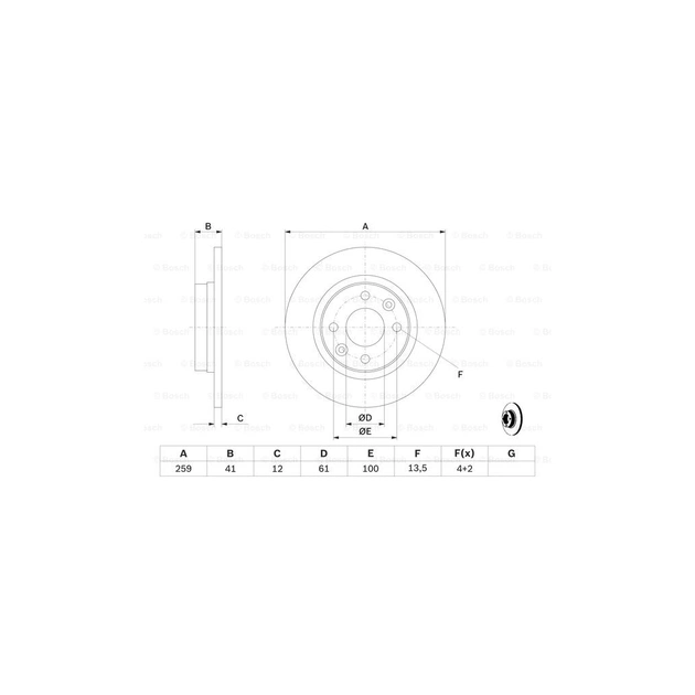 Гальмівний диск Bosch 0 986 479 164 - picture 5