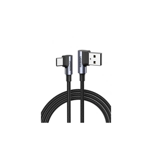 Дата кабель USB 2.0 AM to Type-C 1.0m US176 Both Angled 3A (Black) Ugreen (20856) picture 1
