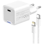 Зарядний пристрій ColorWay C101D GaN Mini 20W PD PPS USB-C + cable USB-C to Lightning white (CW-CHS059PDL-WT) - уменьшенное изображение 5