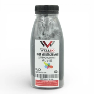 Тонер HP CLJ M252/274/277/Canon MF-631/632/633, фасовка, black 100г Welldo (UWDTHM452B-100) зображення 1