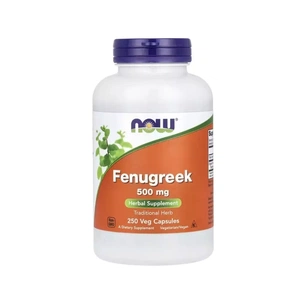 Травы Now Foods Пажитник, 500 мг, Fenugreek, 250 вегетарианских капсул (NOW-04678) изображение 1