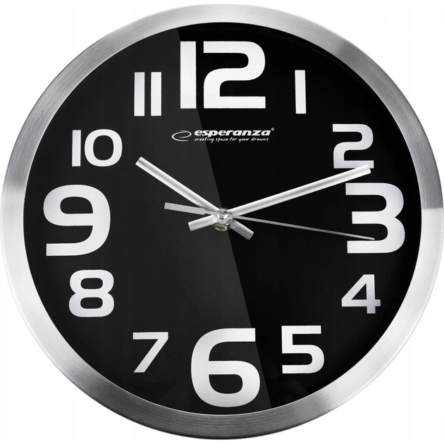 Настінний годинник Esperanza Wall Clock Zurich Black 25 см (EHC013K) - picture 1