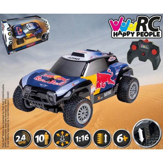 Радіокерована іграшка Happy People Red Bull X-raid Mini JCW Buggy 116 2.4 ГГц (H30045) - picture 2