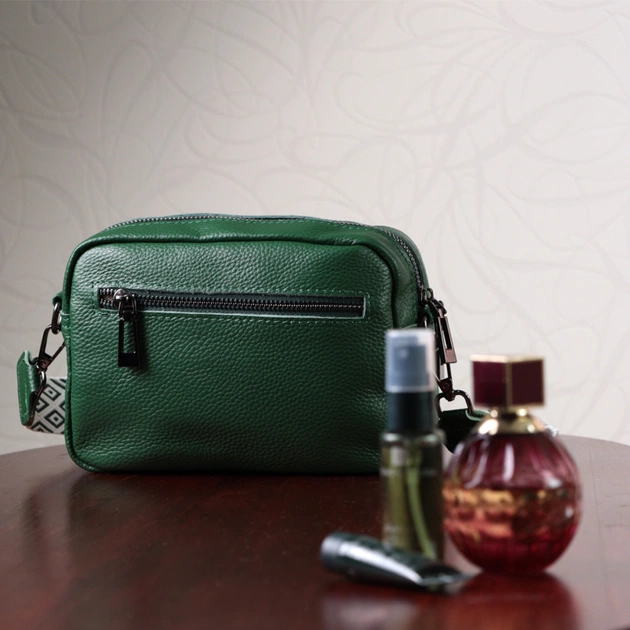 Сумка Vintage З натуральної шкіри Зелена (22639) - зображення 12