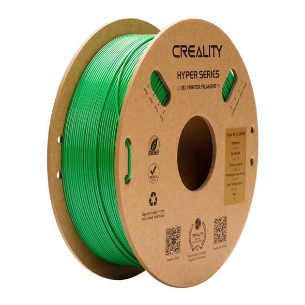 Пластик для 3D-принтера Creality Hyper PETG 1.75мм, green, 1кг (3301030069) - зображення 1