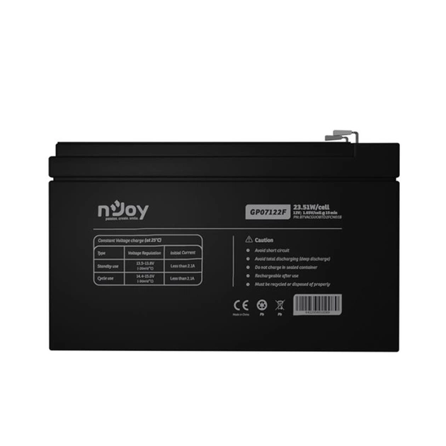 Акумуляторна батарея Njoy GP07122F 12V 7AH (BTVACGUOBTD2FCN01B) AGM - зображення 3
