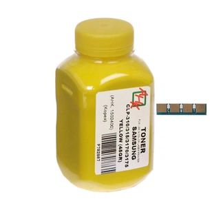 Тонер AHK Samsung CLP-310/315/3175, 45г Yellow + chip (1502408) зображення 1