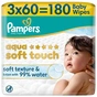 Детские влажные салфетки Pampers Aqua Soft Touch 3x60 шт (180 шт) (8006530139953) - уменьшенное изображение 1