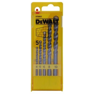 Набір свердл DeWALT по кирпичу, 5шт, d=4,5,6,8,10мм. (DT6952) зображення 1