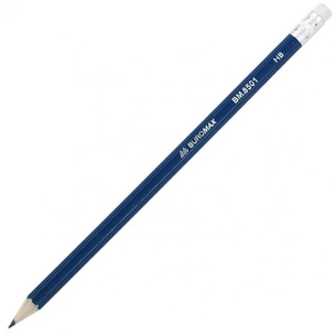Олівець графітний Buromax НВ, with eraser, assorted colors, tube (BM.8501) зображення 1