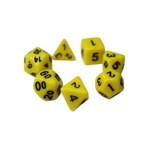 Набір кубиків для настільних ігор Games 7 Days Opaque 7 Dice Set - Yellow (g7dopaq11) изображение 1