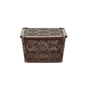 Кошик для зберігання Violet House 0402 №2 Ажур з кришкою Coffee 7 л (0402 №2 Ажур COF з/кр. 7 л) - уменьшенное изображение 2