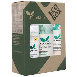 Набір побутової хімії DeLaMark Гель для прання + Кондиціонер + Засіб для миття підлоги (4820152332462) зображення 1