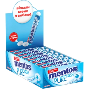 Жувальна гумка Mentos Pure Fresh зі смаком м'яти 15.57 г (8935001725428) зображення 1