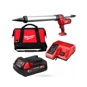 Пістолет для герметика Milwaukee C18 PCG/600A-201В, 600мл, 2Ah, сумка (4933441305) изображение 1