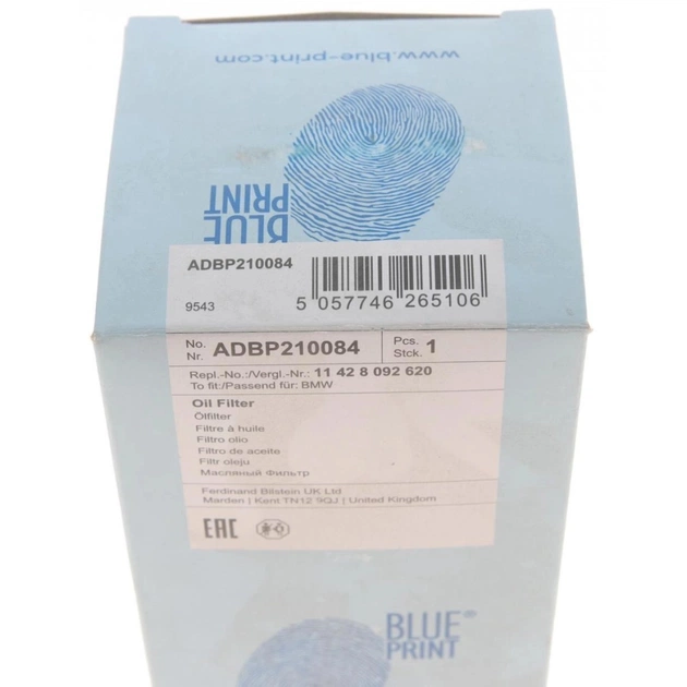 Фільтр масляний Blue Print ADBP210084 - picture 8