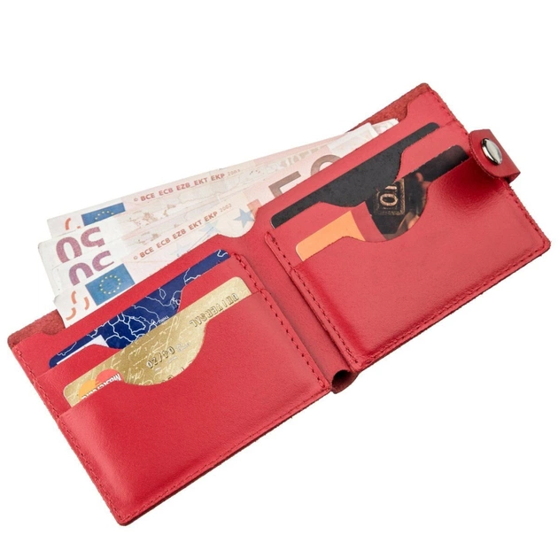 Кошелек Shvigel Кожаный Красный (16215) - изображение 5