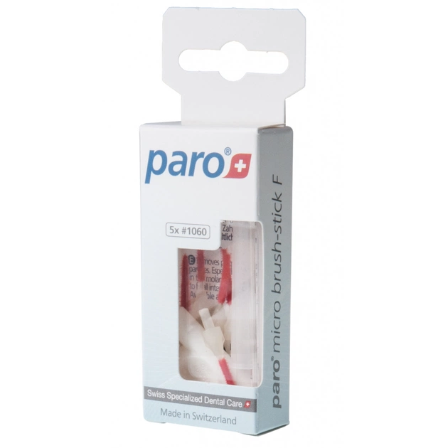 Щітки для міжзубних проміжків Paro Swiss micro brush-stick F 5 шт. (7610458010600) - picture 2