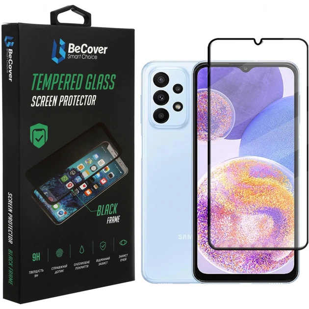 Скло захисне BeCover Samsung Galaxy A23 SM-A235 Black (707355) - зображення 1