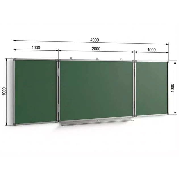 Шкільна дошка Sector магнитно-крейдова, 400*100см (К4010) - picture 4