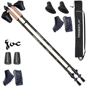 Палиці для скандинавської ходи PowerPlay 9108 Sisu Black/Gold 80-135 см (PP_9108_Sisu) зображення 1