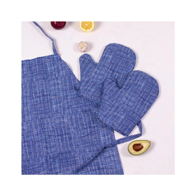 Фартух MirSon Набір №209 - Blue binding дві прихватки + дві рукавички-прихватки + фартух (2200006754121) - picture 3