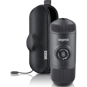 Кавоварка кемпінгова Wacaco Nanopresso з чохлом сіра (WNANOGRcase) зображення 1