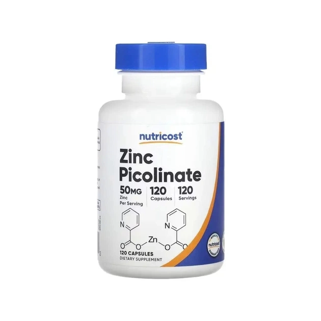 Витаминно-минеральный комплекс Nutricost Цинк пиколинат, 50 мг, Zinc Picolinate, 120 капсул (NCS67148) - изображение 1