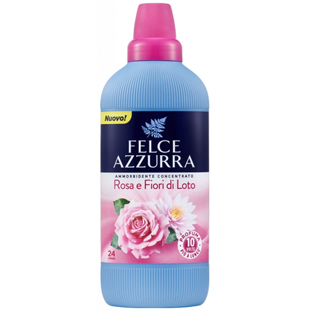 Кондиціонер для білизни Felce Azzurra Rosa & Fiori di Loto концентрований пом'якшувач 600 мл (8001280030949) - изображение 1