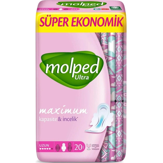 Гигиенические прокладки Molped Ultra Long 5 капель 20 шт. (8690536829101) - изображение 1